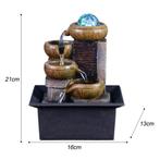 Mini Sier Waterval Feng Shui - LED Fontein Decor Ornament, Nieuw, Verzenden