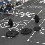 vidaXL Barre dhaltères avec plaques 90 kg fonte et, Sports & Fitness, Équipement de fitness, Neuf, Verzenden