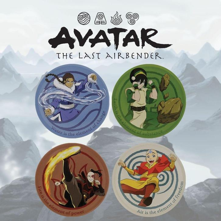 Avatar The Last Airbender Coaster 4-Pack, Verzamelen, Film en Tv, Ophalen of Verzenden
