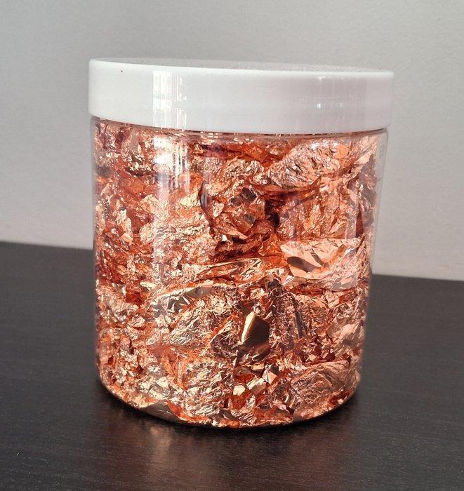 Themacollectie - Roze goud bladvlokken in een doos. 10g., Antiek en Kunst, Antiek | Speelgoed