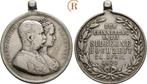 Zilver medaille auf die zilverne Hochzeit 1879 Habsburg:..., Verzenden, België