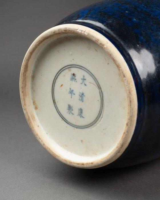 Paar vazen Rouleau Bleu Poudré en Carpes Rouge de Fer –, Antiquités & Art, Antiquités | Autres Antiquités