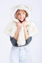 Poncho Cape Witte Wolf Hood Muts Bontjas Oortjes Bont Spirit, Vêtements | Femmes, Chapeaux & Casquettes, Ophalen of Verzenden