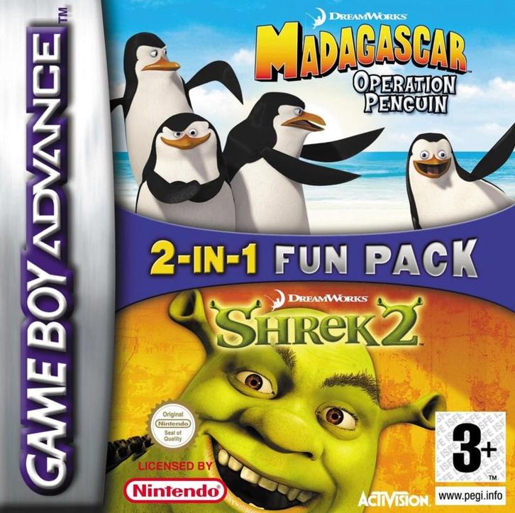 2 in 1 Shrek + Madagascar Penguins (Compleet Zonder Inlay), Consoles de jeu & Jeux vidéo, Jeux | Nintendo Game Boy, Enlèvement ou Envoi