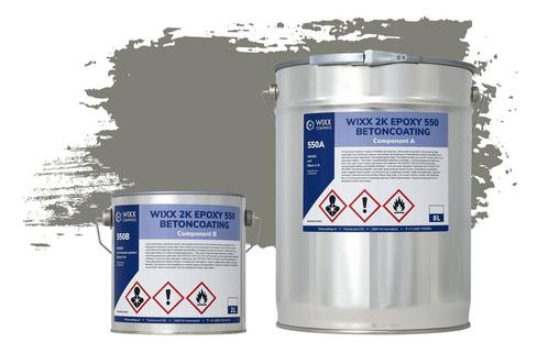 Wixx 2K Epoxy 550 Betonverf RAL 7039 | Kwartsgrijs 10L, Doe-het-zelf en Bouw, Verf, Beits en Lak, Nieuw, Verzenden