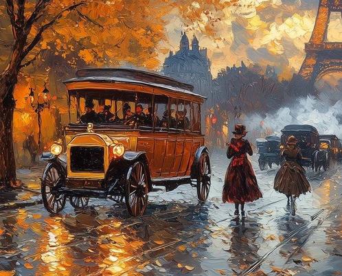Irina Collins (XX) - The Glow of Paris, Antiek en Kunst, Kunst | Schilderijen | Modern