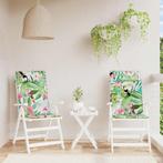 vidaXL Stoelkussens 2 st hoge rug oxford stof meerkleurig, Verzenden