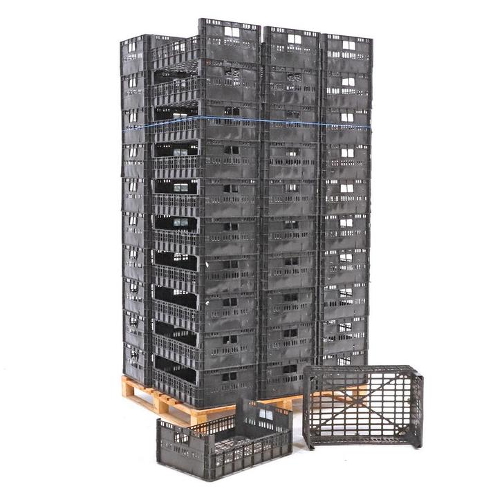Gebruikte Euronorm stapelbakken wanden + bodem geperforeerd, Doe-het-zelf en Bouw, Kratten en Dozen, Gebruikt, Ophalen of Verzenden