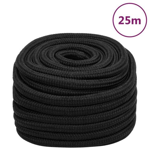 vidaXL Boottouw 20 mm 25 m polypropeen zwart, Doe-het-zelf en Bouw, IJzerwaren en Bevestigingsmiddelen, Nieuw, Verzenden