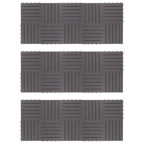 vidaXL Terrastegels 30 st 30x30 cm massief acaciahout, Doe-het-zelf en Bouw, Vloerdelen en Plavuizen, Nieuw, Verzenden