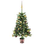 vidaXL Kunstkerstboom met verlichting en kerstballen 65 cm, Verzenden