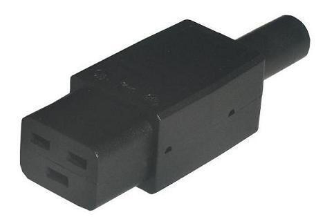 Ratio Electric C19 Stekker Recht 16A Zwart - 70454, Doe-het-zelf en Bouw, Elektriciteit en Kabels, Verzenden