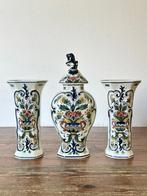 De Porceleyne Fles, Delft - Vaas (3) - Aardewerk - Driedelig, Antiek en Kunst