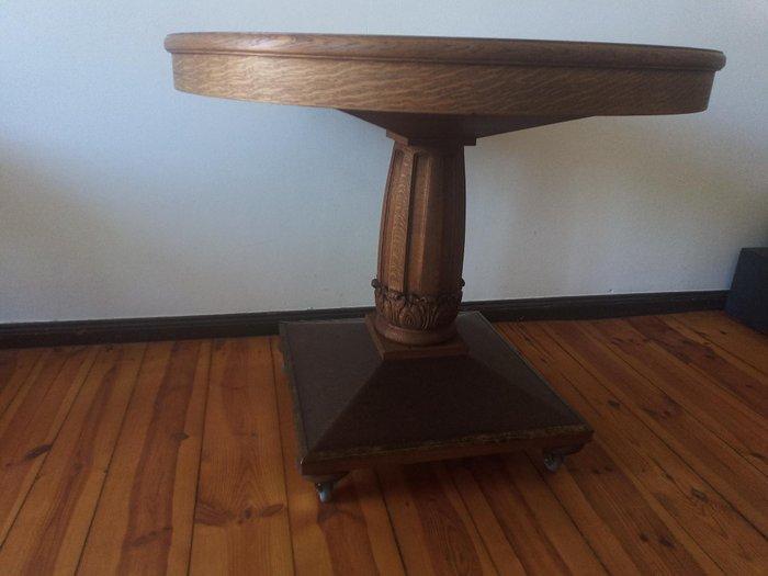 Tafel - Eik - tafel met zuilvoet, Antiek en Kunst, Antiek | Overige Antiek