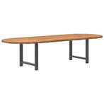 vidaXL Eettafel 320x120x74 cm ovaal massief eikenhout, Huis en Inrichting, Verzenden, Nieuw