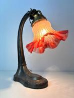 Lamp - Art Nouveau Franse tafellamp bloemenmotief - Brons,