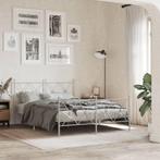 vidaXL Bedframe met hoofd- en voeteneinde metaal wit 140x200, Verzenden, Nieuw