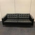3-zitsbank zwart leder, 204 cm breed, Ikea Landskrona