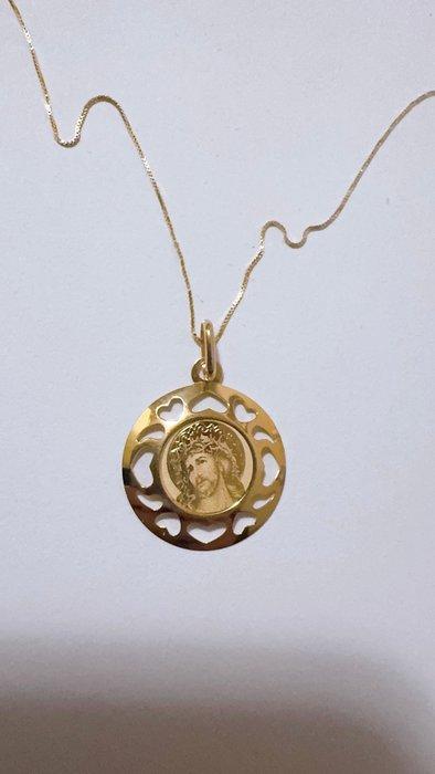 Zonder Minimumprijs - Ketting met hanger - 18 karaat Geel, Handtassen en Accessoires, Antieke sieraden