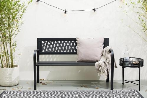 Stalen tuinbank - lengte 125 cm - buitenbank voor 2, Tuin en Terras, Tuinsets en Loungesets, Verzenden