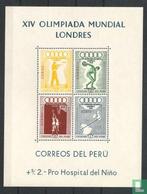 Peru - Olympische spelen - 1948, Postzegels en Munten, Verzenden, Postfris