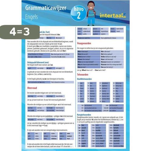 Grammaticawijzer Engels HAVO 2 uitklapkaart 9789460308833, Boeken, Schoolboeken, Gelezen, Verzenden