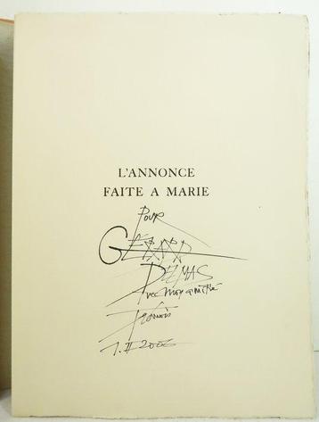 Signé ; Pierre-Yves Trémois / Paul Claudel - LAnnonce