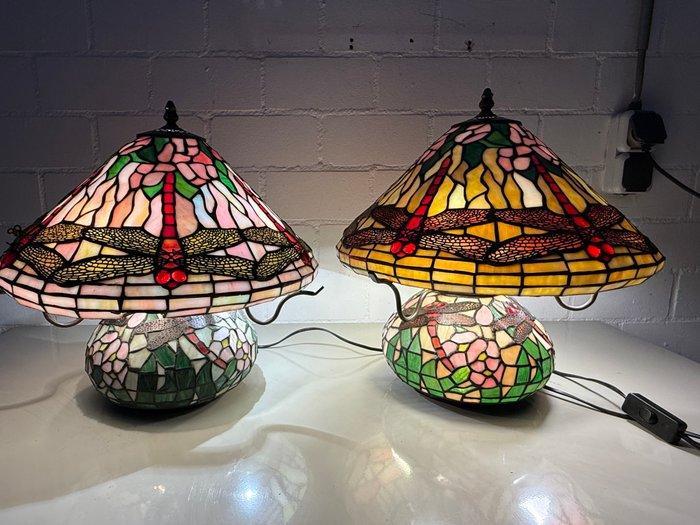 Tafellamp (2) - Glas-in-lood - Tiffany stijl, Antiek en Kunst, Kunst | Designobjecten