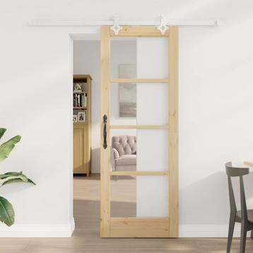 vidaXL Glijdende Deur met Hardware Set 73,5x198,5 cm Massief, Verzenden