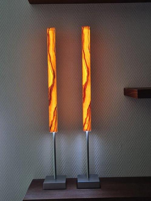 Bram Art & Design - van den Brink - Lamp (2) - Hout - Light, Antiek en Kunst, Antiek | Verlichting
