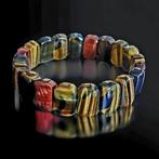 Bracelet en oog van tijger multicolore. Echte onbehandelde, Verzamelen