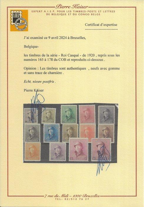België 1919 - Albert I met helm - volledige reeks met, Postzegels en Munten, Postzegels | Europa | België