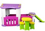 Paars Speelhuis met Tafel | Tweede Kansje | 40% Korting, Kinderen en Baby's, Verzenden, Nieuw, Glijbaan