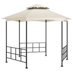 vidaXL Prieel met zijwanden 3,1x2,7 m crèmekleurig, Verzenden, Nieuw