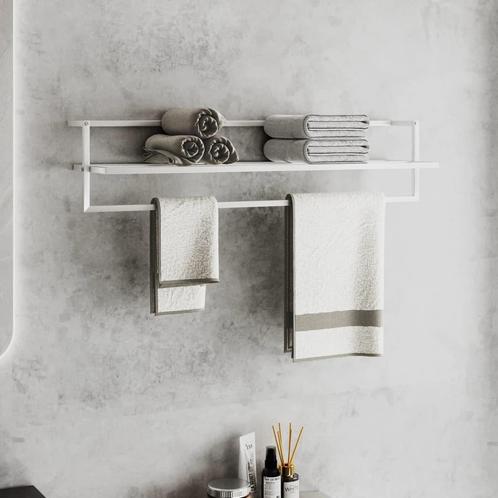 vidaXL Handdoekenrek 95x25x22 cm ijzer wit, Huis en Inrichting, Badkamer | Badtextiel en Accessoires, Nieuw, Verzenden