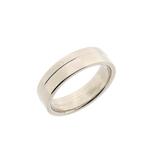 18 Krt. Witgouden (trouw)ring (trouwring, herenring), Handtassen en Accessoires, Ringen, Gebruikt, Overige kleuren, 19 tot 20