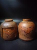 Sanpei Yamanaka - Beeldje, Mooi vintage kokeshi paar van