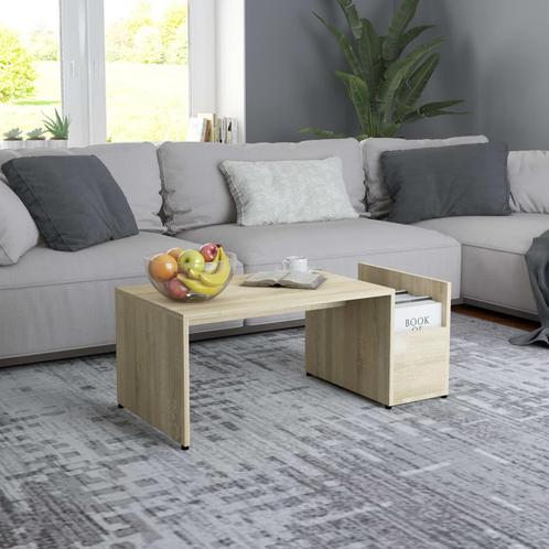 vidaXL Salontafel 90x45x35 cm bewerkt hout sonoma, Huis en Inrichting, Tafels | Salontafels, Nieuw, Verzenden