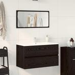 vidaXL Badkamer Meubelset met lade 2 pcs Zwart Eiken 80 x, Verzenden, Nieuw