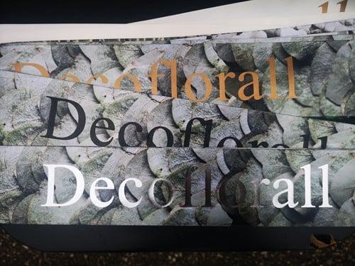 Bedrukt lint greenleaf eucalyptus met metallic zilveren, Hobby en Vrije tijd, Knutselen, Nieuw