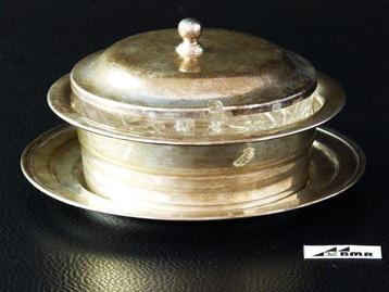 Pot à sucre - mit Deckel und Unterteller - Argent 900