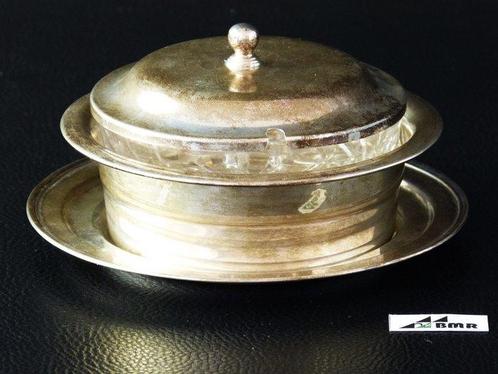 Pot à sucre - mit Deckel und Unterteller - Argent 900, Antiek en Kunst, Antiek | Zilver en Goud