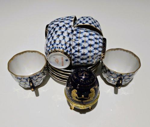 Lomonosov Imperial Porcelain Factory - Service à café pour 6, Antiek en Kunst, Antiek | Meubels | Tafels