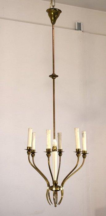 Kroonluchter - Messing, Metaal, Antiek en Kunst, Antiek | Meubels | Stoelen en Sofa's