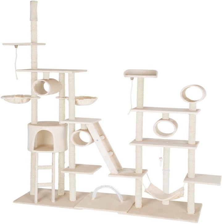 tectake Krabpaal Snooky 261 cm - beige, Dieren en Toebehoren, Katten-accessoires, Verzenden