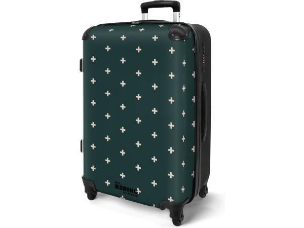 Veiling - Koffer handbagage groen plus wit, Handtassen en Accessoires, Koffers, Nieuw