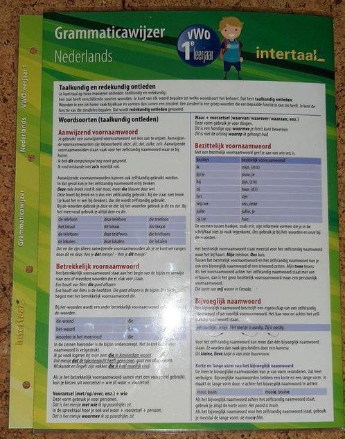 Grammaticawijzer Nederlands VWO leerjaar 1 9789460308901, Livres, Livres scolaires, Envoi