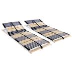 vidaXL Lattenbodems 2 st met 42 latten 7 zones 80x200 cm, Huis en Inrichting, Slaapkamer | Bedden, Verzenden, Nieuw