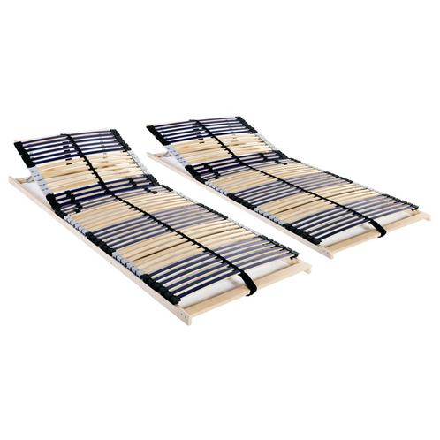 vidaXL Lattenbodems 2 st met 42 latten 7 zones 80x200 cm, Huis en Inrichting, Slaapkamer | Bedden, Nieuw, Verzenden