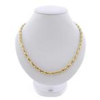 Gouden fantasie schakel ketting | 45,5 cm (robuust, kegel), Ophalen of Verzenden, Gebruikt, Overige kleuren, Goud